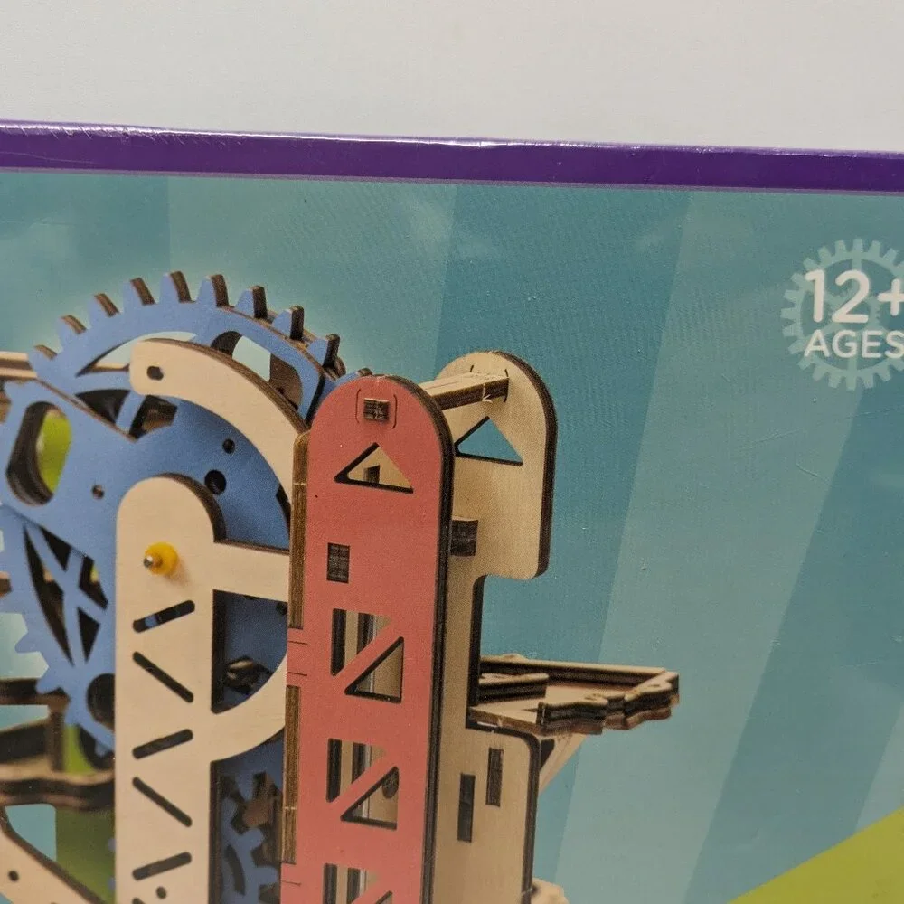 NWT! Gearjits Carnival Marble Coaster 3D Wooden Puzzle by MindWare